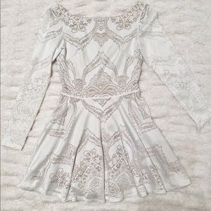 Bebe white lace dress
